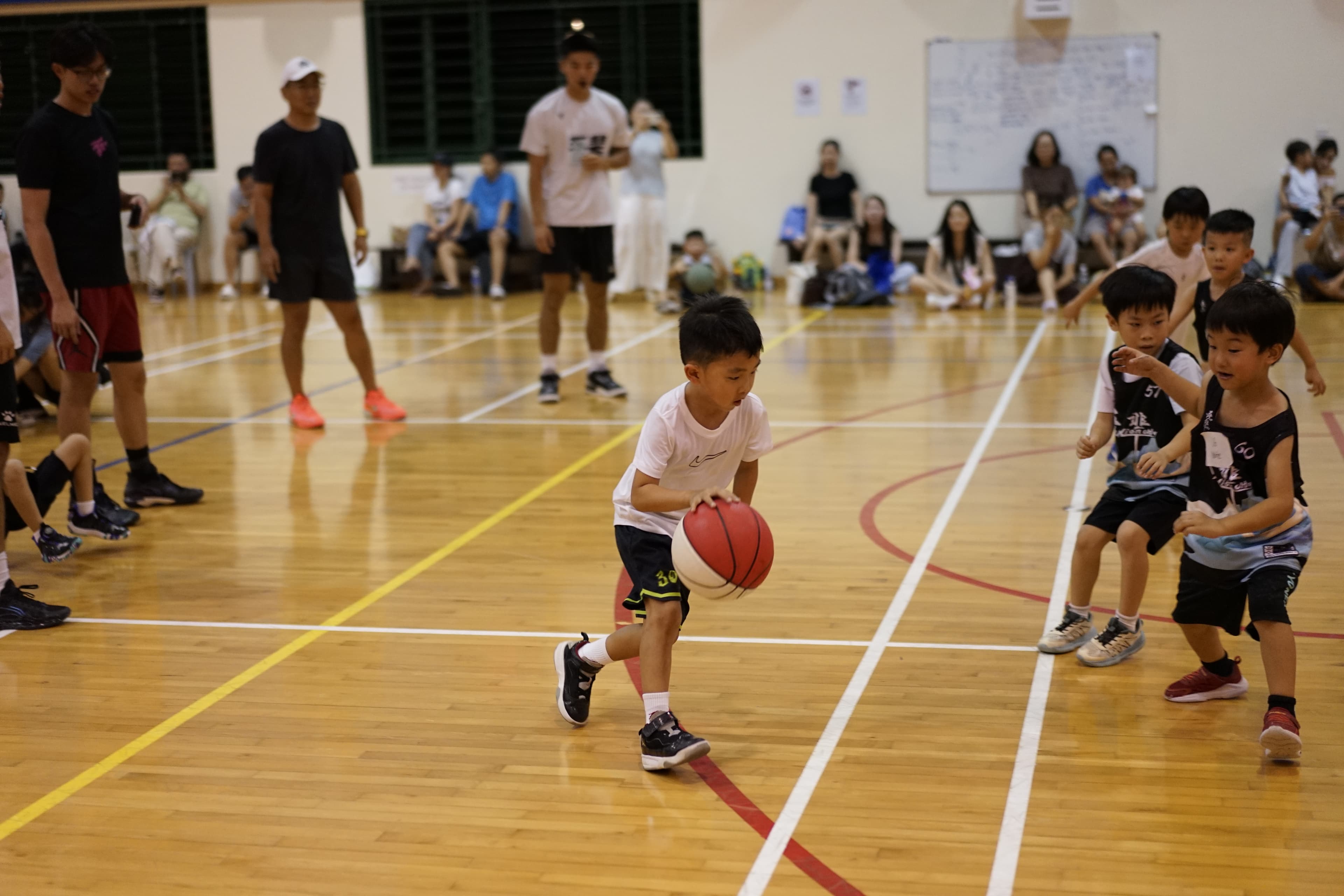 Young player dribbling